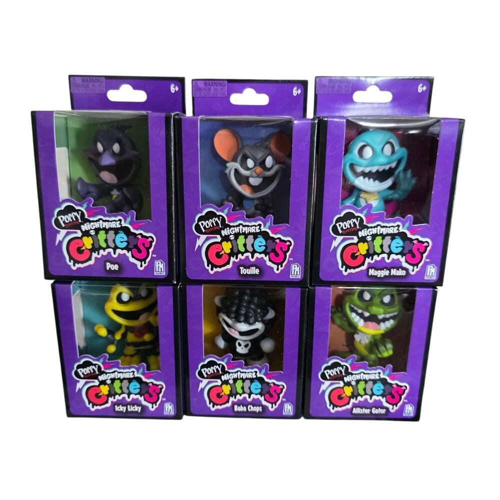 Poppy Playtime Nightmare Critters Figure Lot Poe Touille Maggie Mako +3 NIB